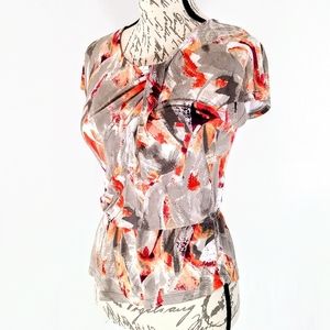 EUC Daisy Fuentes Super Soft Peplum Tee